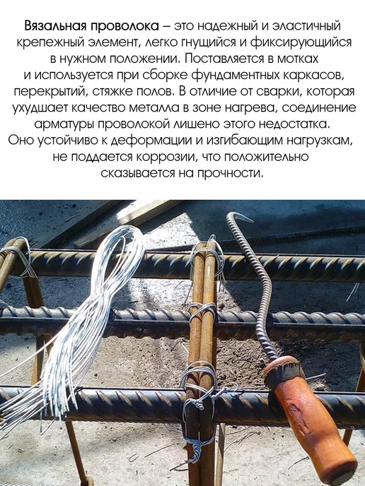 Профпоставка Проволока вязальная оцинкованная 25 м, вариант, фото 2