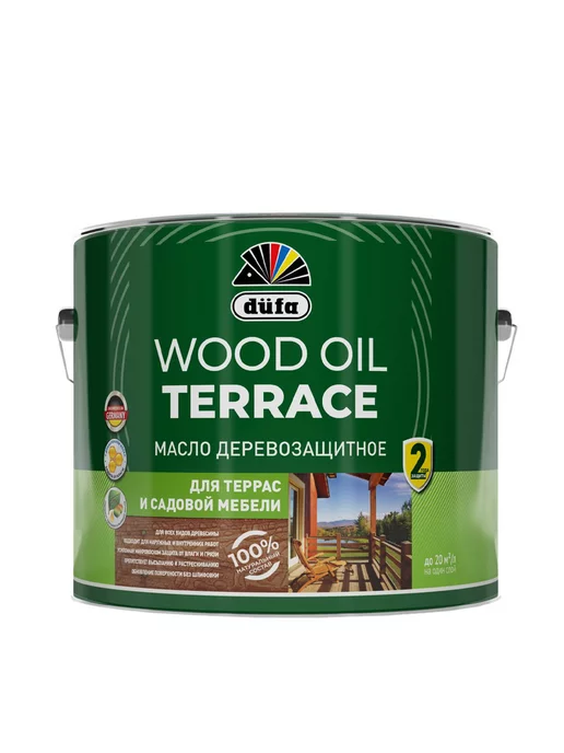 dufa Масло деревозащитное Wood Oil Terrace бесцветный 9 л, 9 л, фото 2