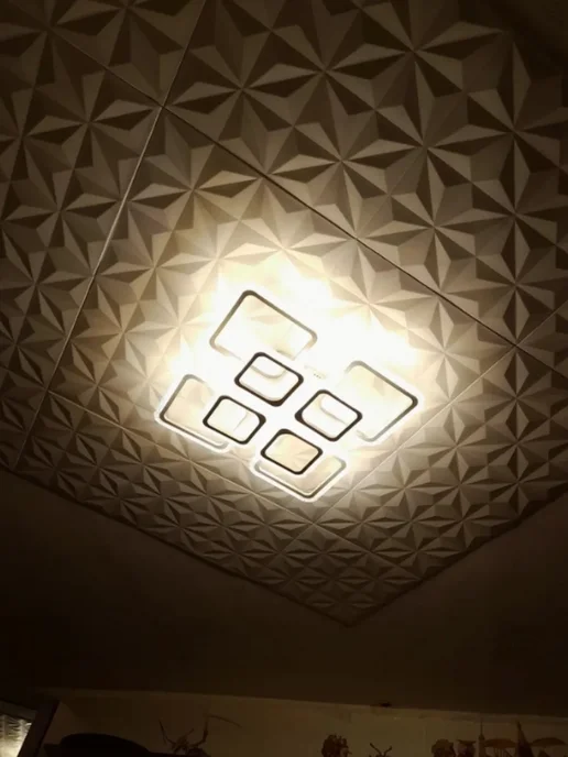 Антарес бесшовные потолочные плиты Плитка потолочная пенопластовая 3D 4 кв м, белый, фото 3