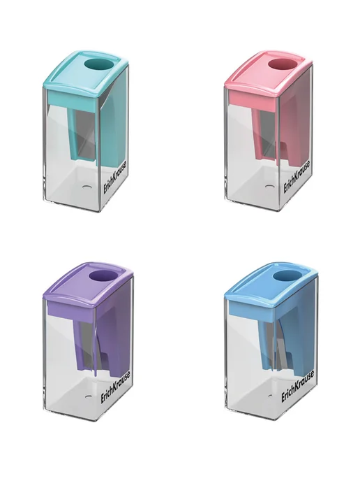 ErichKrause Точилка пластиковая "City Pastel", с контейнером 2шт, 2 шт, фото 2