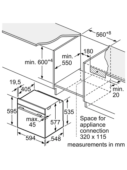 BOSCH Духовой шкаф HBG7341W1, белый, фото 8