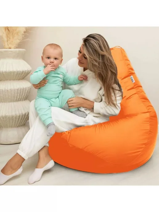 DiVan Чехол для кресла-мешка 4XL красный Дюспо, оранжевый, фото 5