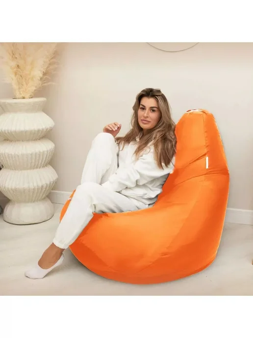 DiVan Чехол для кресла-мешка 4XL красный Дюспо, оранжевый, фото 7