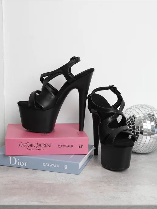 HighHeels shop Стрипы двойки для pole dance танцев, черный, фото 3