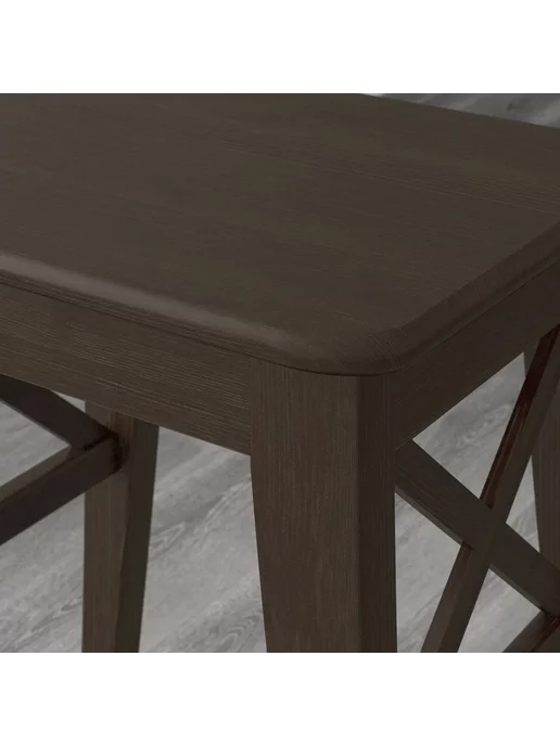Икеа Табурет из массива сосны INGOLF IKEA, чёрный, тон 9, черный, фото 3