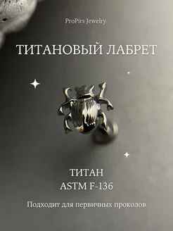 Пирсинг лабрет из титана ProPirs Jewelry 246540687 купить за 1 185 ₽ в интернет-магазине Wildberries