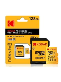 Карта памяти MicroSD класс 10 UHS-1 U3 V30 A1 128 ГБ