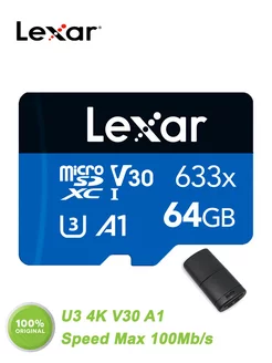 Карта памяти micro sd 64 гб microSDXC U3 4K V30 A1