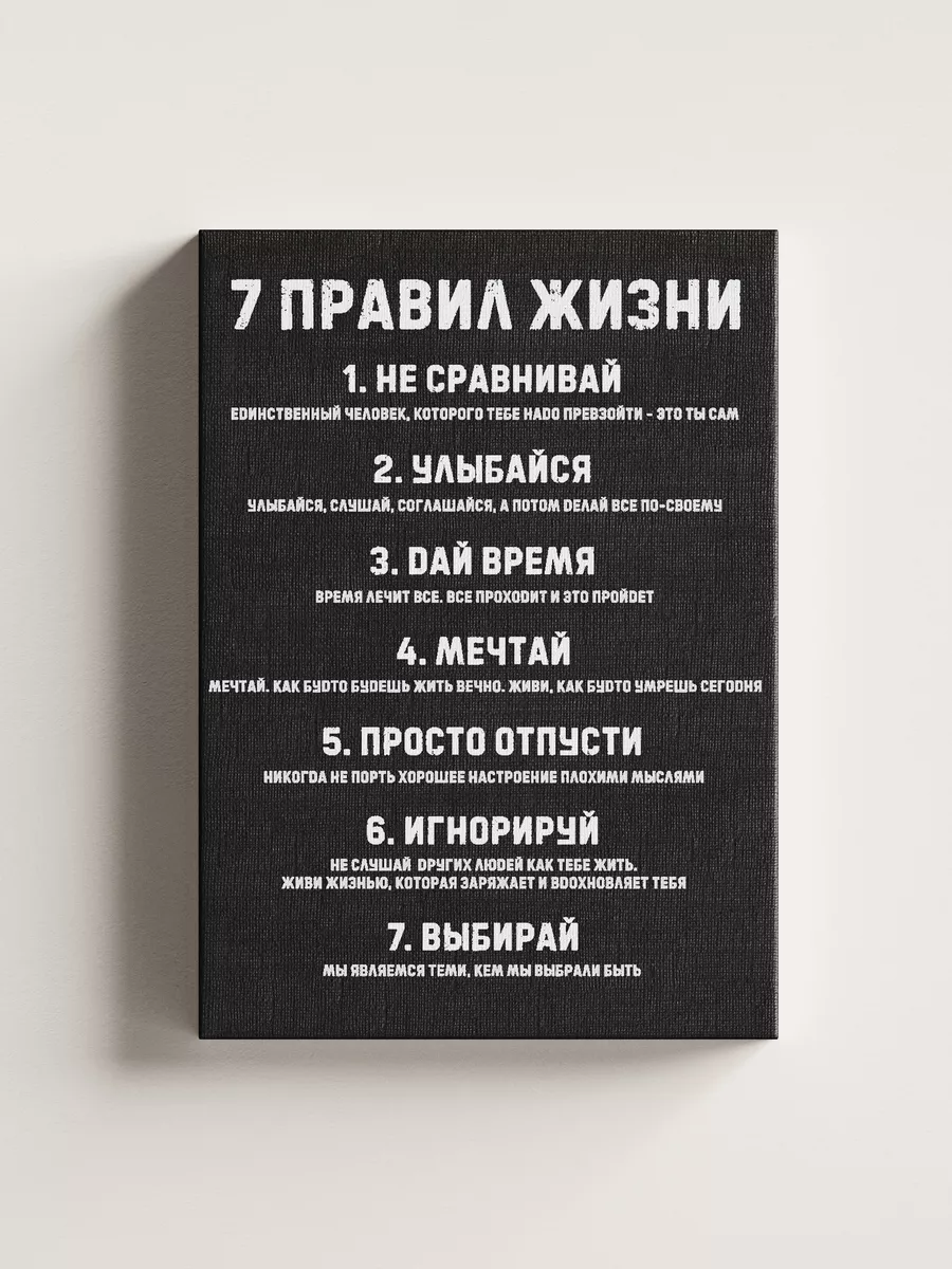 Картина на стену мотивация 30х40 см
