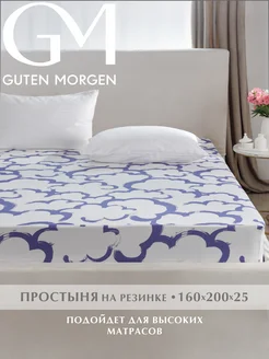 Простыня на резинке бязь 160х200 Guten Morgen 246637032 купить за 684 ₽ в интернет-магазине Wildberries