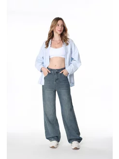 Джинсы багги широкие прямые трубы y2k baggy jeans KAHLOVE 246637640 купить за 1 542 ₽ в интернет-магазине Wildberries