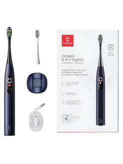 Электрическая зубная щетка X Pro Digital Dark Blue Oclean 246686162 купить за 5 999 ₽ в интернет-магазине Wildberries