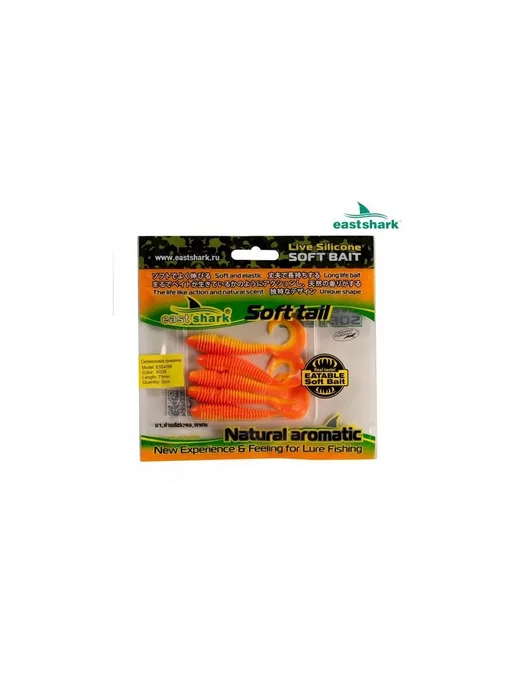 EASTSHARK Силиконовая приманка ES54399 75 мм (5 шт уп) color K039, 5 шт