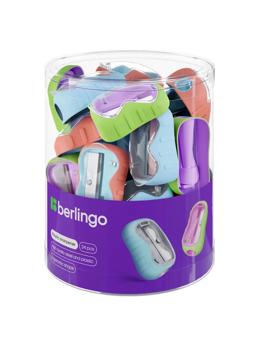 Berlingo Точилка для карандашей набор 3 штуки, голубой, фото 6