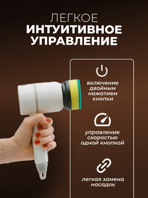 ЯR_brand Электрическая щетка с насадками, белый, фото 4