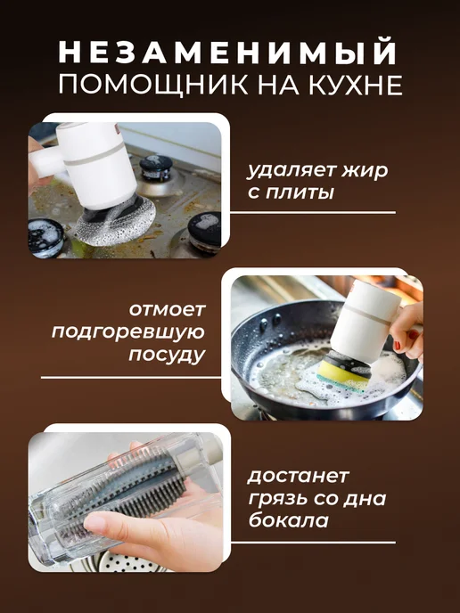 ЯR_brand Электрическая щетка с насадками, белый, фото 5