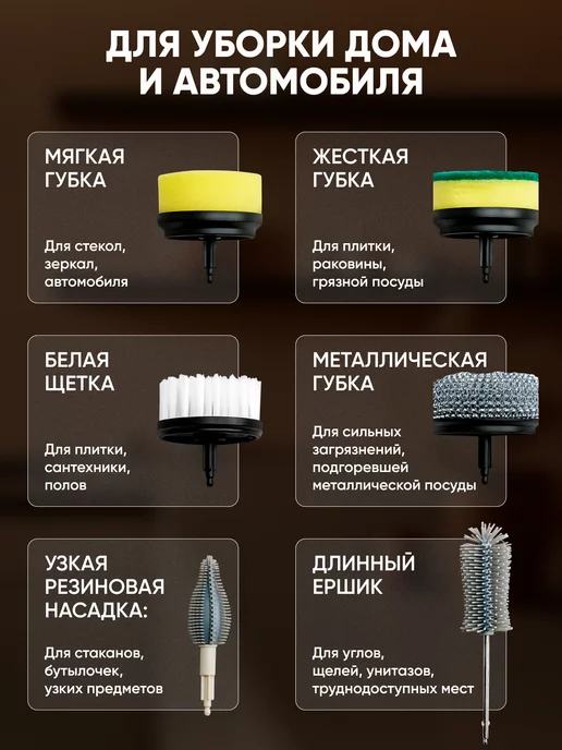ЯR_brand Электрическая щетка с насадками, белый, фото 8