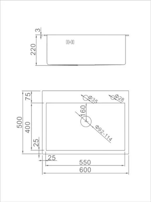 Gerhans Раковина для кухни 60*50 GERHАNS, 60x50, фото 8