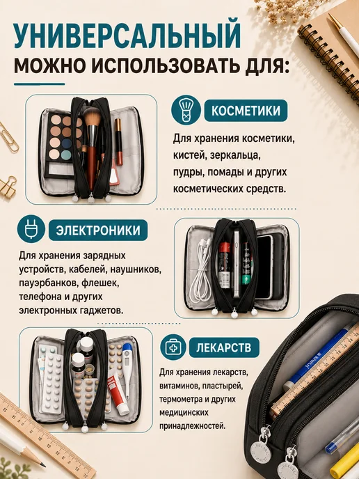 Special Пенал школьный органайзер подростковый, черный, фото 7