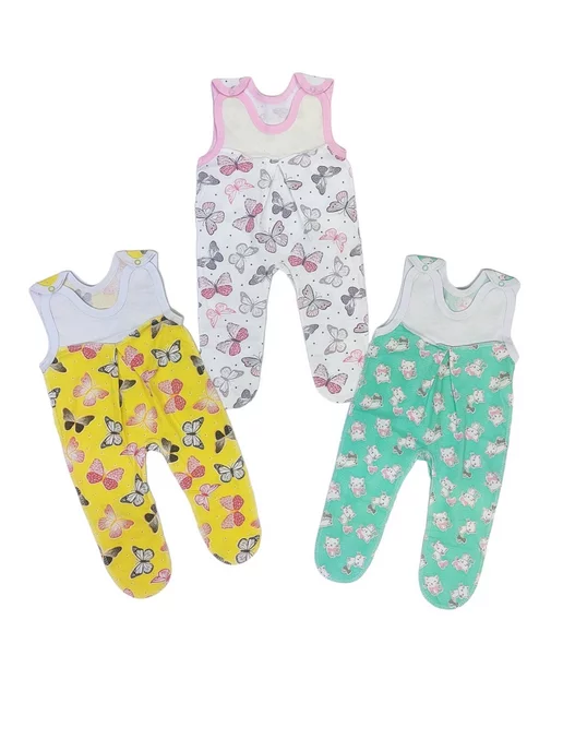 SmallKids Ползунки высокие на кокетке для малышей из кулирки, 3 шт, 3 шт, фото 8
