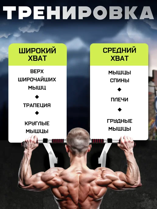 BDGPRO Турник 3 в 1 спортивный тренажер настенный, белый, фото 5
