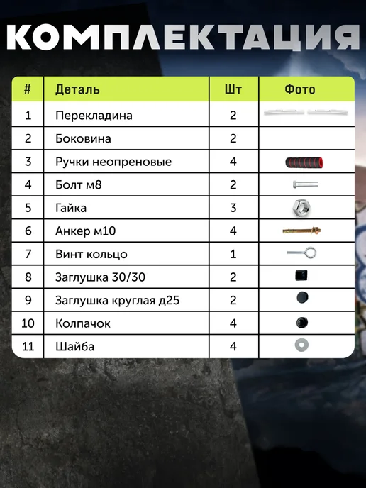 BDGPRO Турник 3 в 1 спортивный тренажер настенный, белый, фото 7