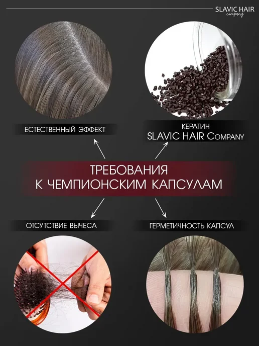SLAVIC HAIR Сompany Натуральные волосы для наращивания на капсулах 60 см 50 шт, 50 шт, фото 7