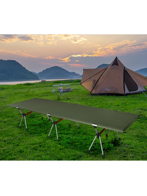 UniMarkt Раскладушка туристическая кемпинговая 190х65х38 см, 190x65x38 см, фото 6