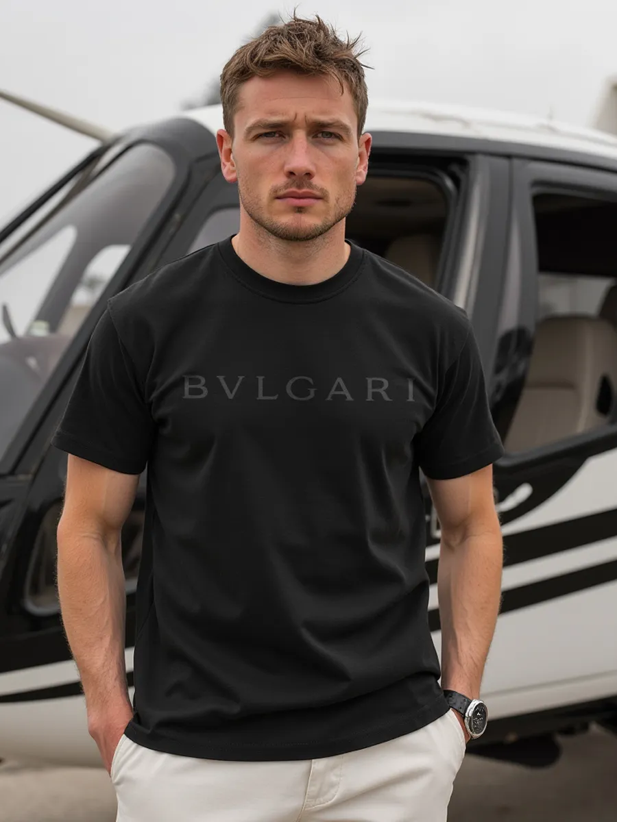 Оверсайз футболка с принтом Bulgari