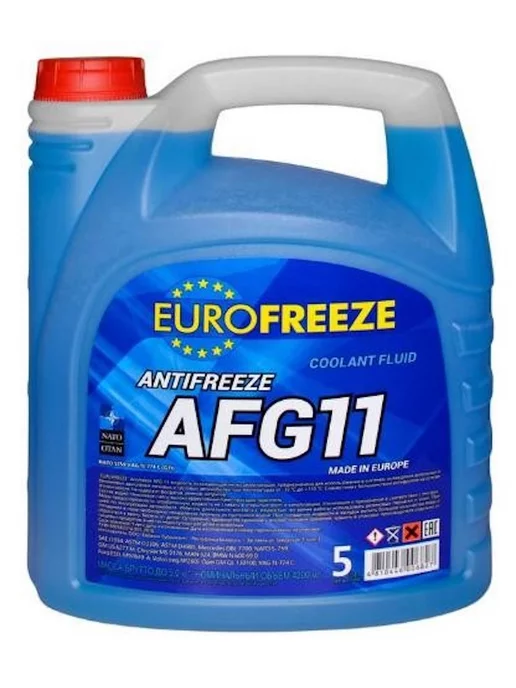 EUROFREEZE Антифриз красный 4,8 кг 4,2 литра, 4,8 кг, синий