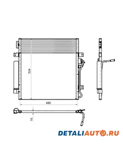 Радиатор кондиционера для Додж Нитро 2006-2011, Dodge Nitro