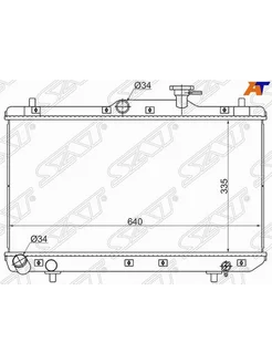 Радиатор охлаждения для Хендай Акцент ТагАЗ 2000-2011, Hyund