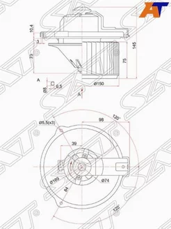 Мотор печки для Тойота Авенсис 2 т250 2003-2006, Toyota Aven