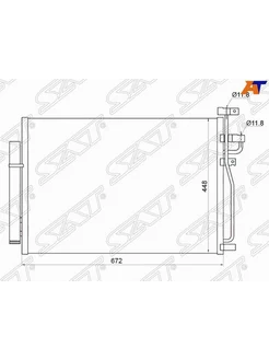 Радиатор кондиционера для Шевроле Каптива 2011-2016, Chevrol