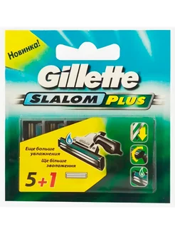 Кассеты для бритья Gillette Slalom Plus 6 шт. Лезвия для бритвы 246829744 купить за 329 ₽ в интернет-магазине Wildberries