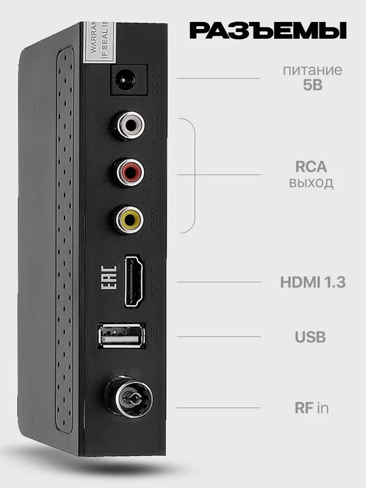 Орбита Приставка для цифрового ТВ с Wi-Fi OT-DVB23, черный, фото 2
