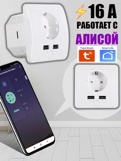 Умная розетка с USB Wi-Fi 16A орбита.team 246856827 купить за 947 ₽ в интернет-магазине Wildberries