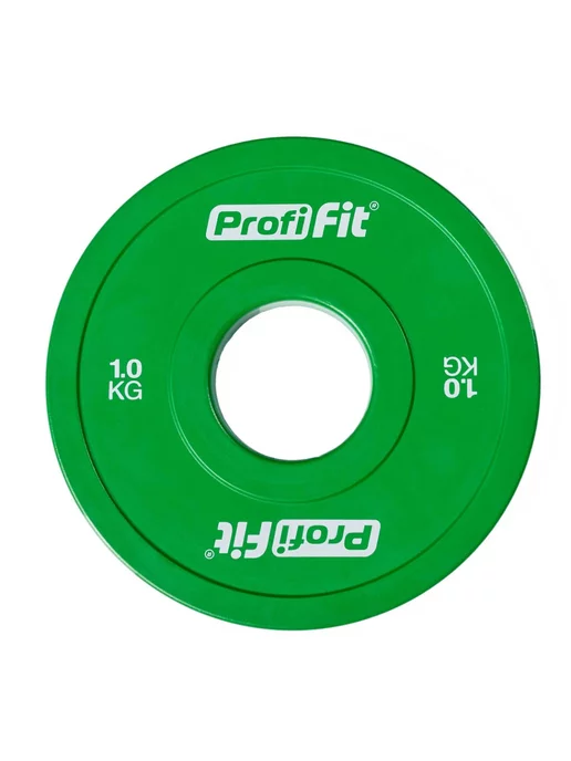 PROFI FIT Блин для штанги обрезиненный, набор 2 шт по 1 кг, 1 кг, фото 5