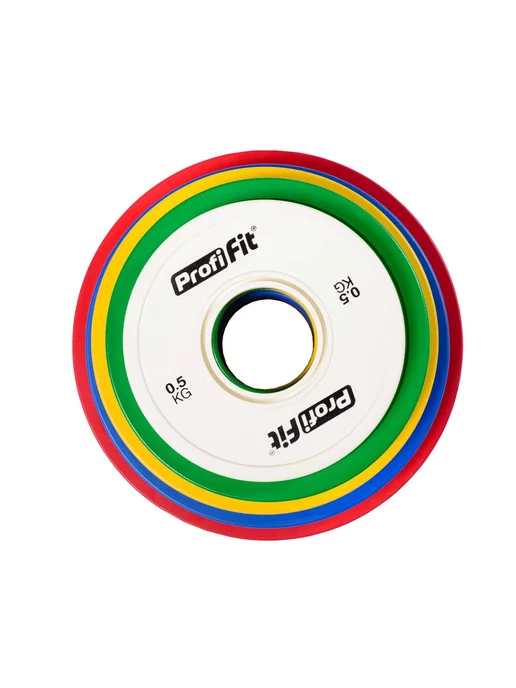 PROFI FIT Блин для штанги обрезиненный, набор 2 шт по 1 кг, 1 кг, фото 6
