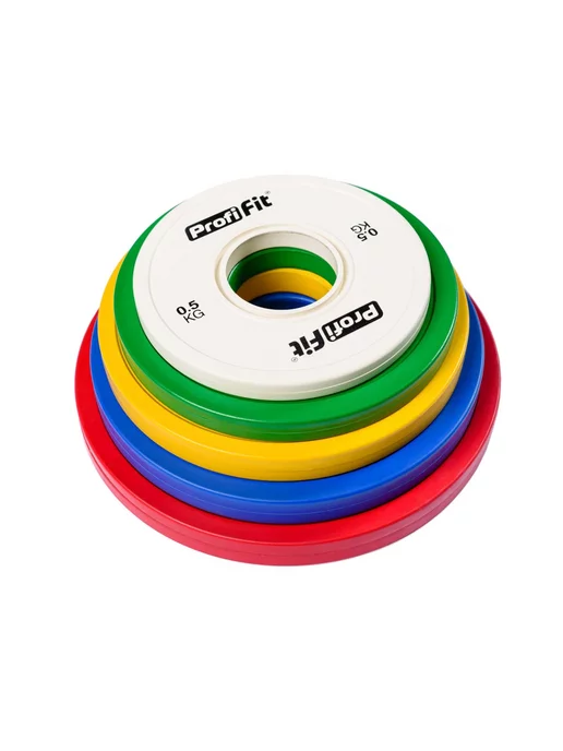 PROFI FIT Блин для штанги обрезиненный, набор 2 шт по 1 кг, 1 кг, фото 7