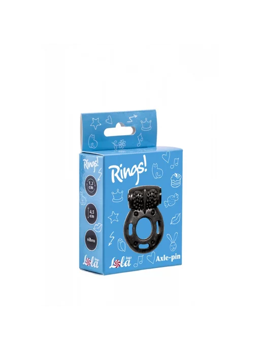 Lola toys Эрекционное кольцо с вибрацией Axle-pin, черный, фото 2