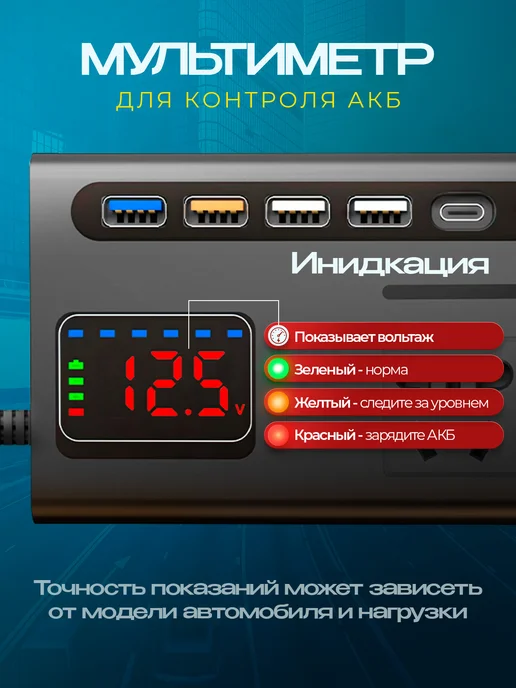 TDS Автомобильный инвертор преобразователь напряжения TS-CAU74, вариант, фото 4