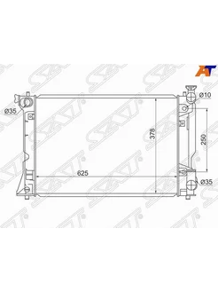 Радиатор охлаждения для Тойота Авенсис 2 т250 2003-2006, Toy