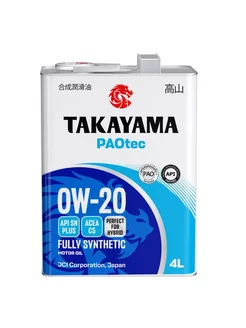 Моторное масло TAKAYAMА PAO TEC 0W-20 C5 SN PLUS 4 л TAKAYAMA 246914087 купить за 4 381 ₽ в интернет-магазине Wildberries