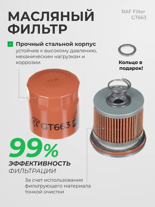 RAF FILTER Комплект фильтров Changan Eado Plus 1.4Т, вариант, фото 7