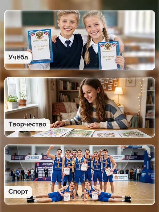 Brauberg Портфолио школьника, папка А4 на кольцах мальчику, 20 файлов, синий, фото 6