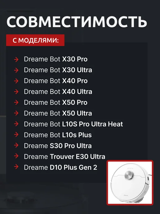 Gizmo Tech Мешки для робота пылесоса Dreame X30 X40 Pro, 30x40, фото 2