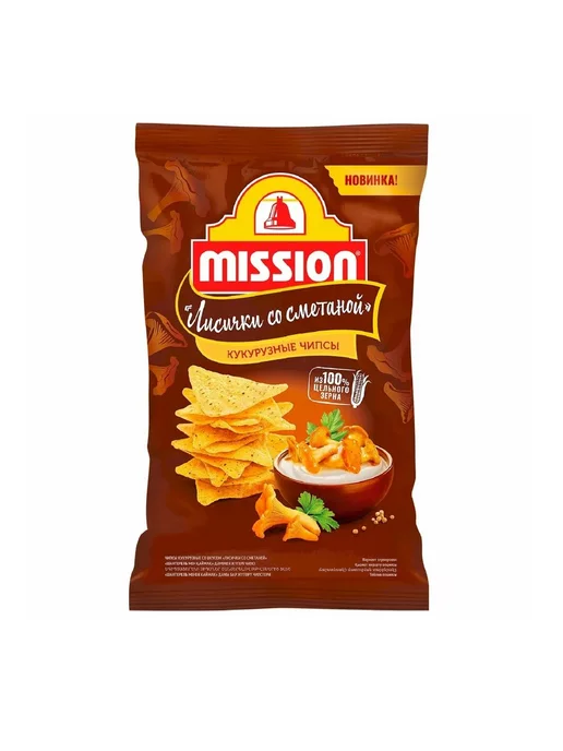 Mission Чипсы кукурузные Лисички со сметаной, 150 г, 2 шт, 150 г, 2 шт, фото 2