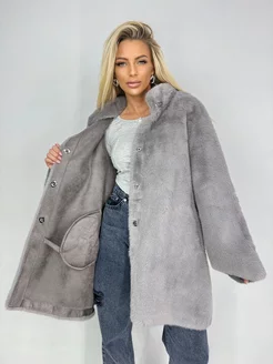 Шуба искусственная Без капюшоном (OVERSIZE) Shopken 247081490 купить за 5 764 ₽ в интернет-магазине Wildberries