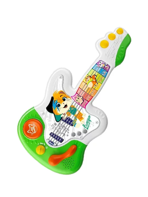 CHICCO Развивающие игрушки 1 год Гитара детская музыкальная, белый, фото 4